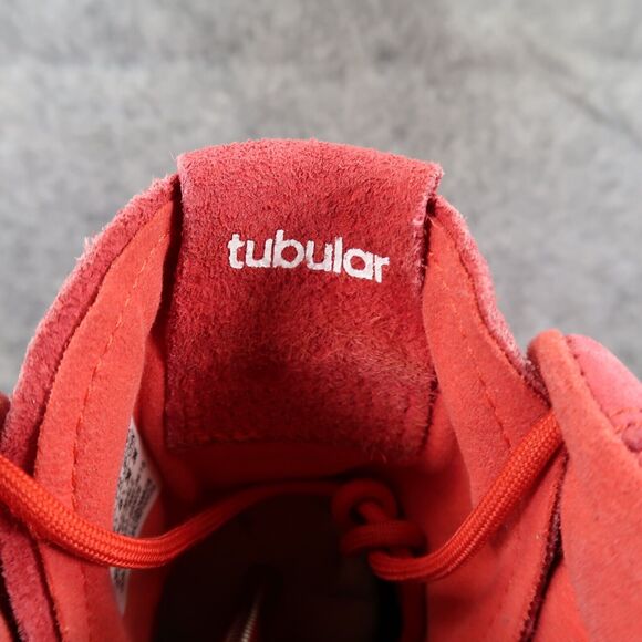 Adidas Shoes Mens 11 Sneakers Athletic Strap Trainer Tubular Invader Leather Red - Picture 7 of 15